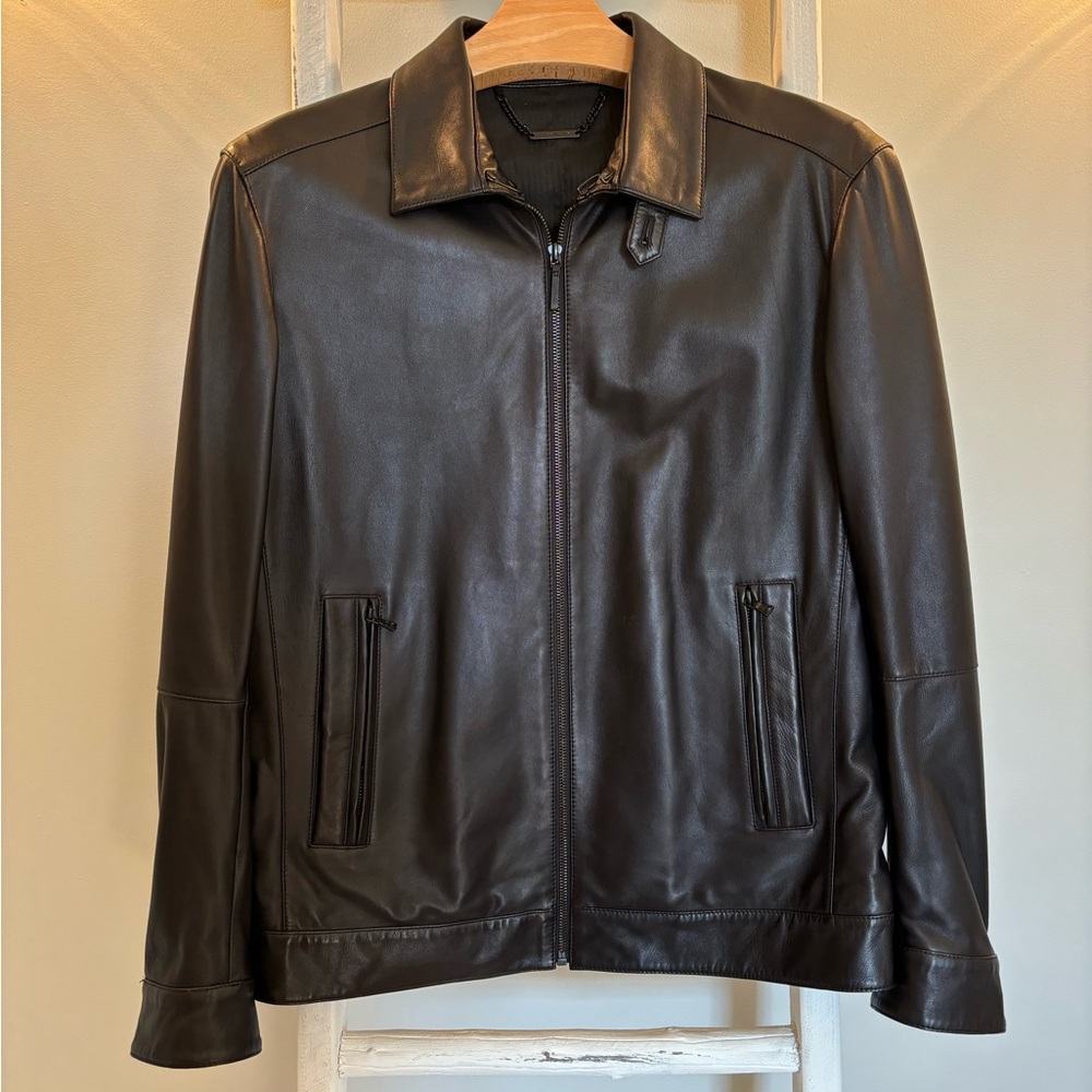 NWOT Elie Tahari lamb leather coat
